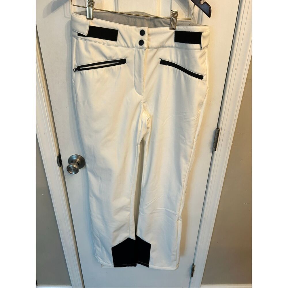 White ski pants snowboarding pants size 10 or medium